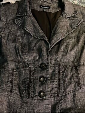le chateau Linen Blend Structured Blazer XXS